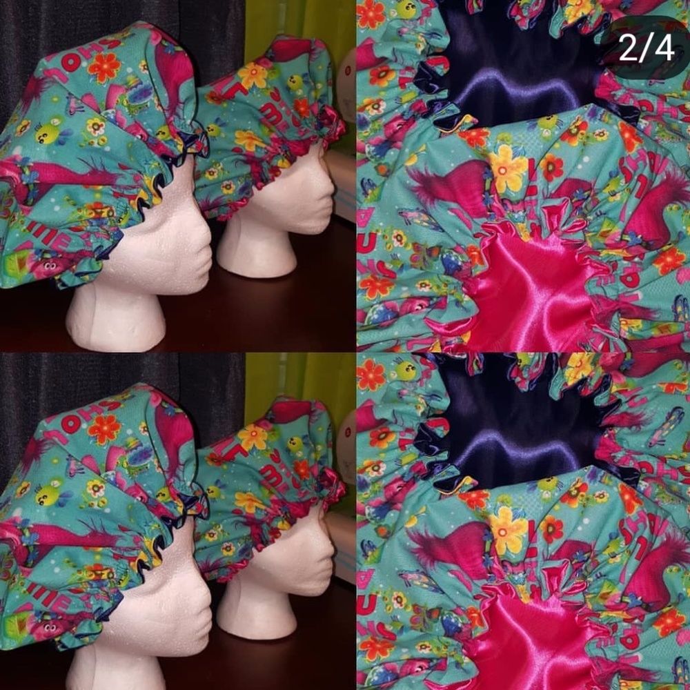 Satin Lined Kids Bonnet (Trolls)